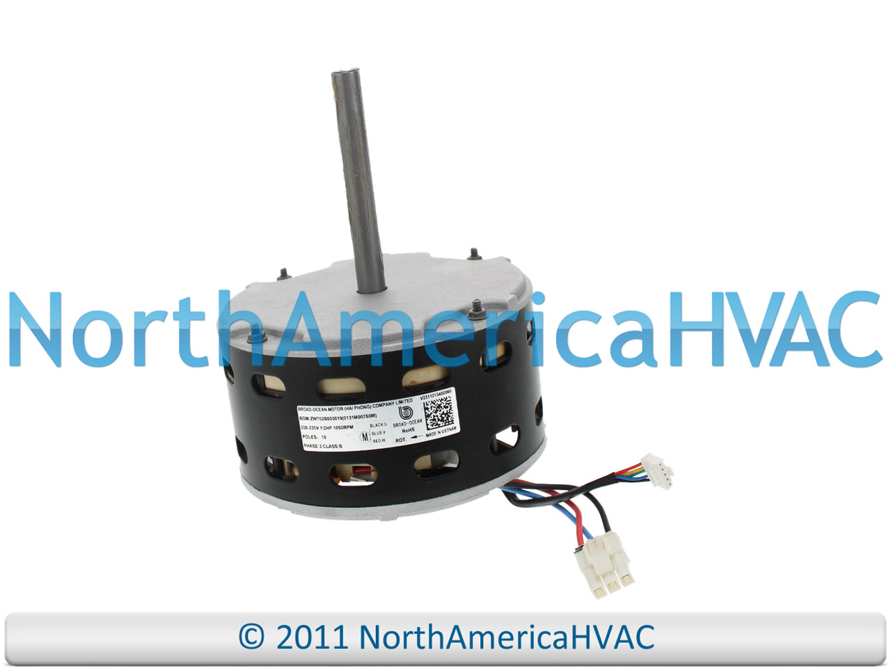 OEM 1/2 HP Furnace Blower Motor Replaces Zhongshan Broad-Ocean